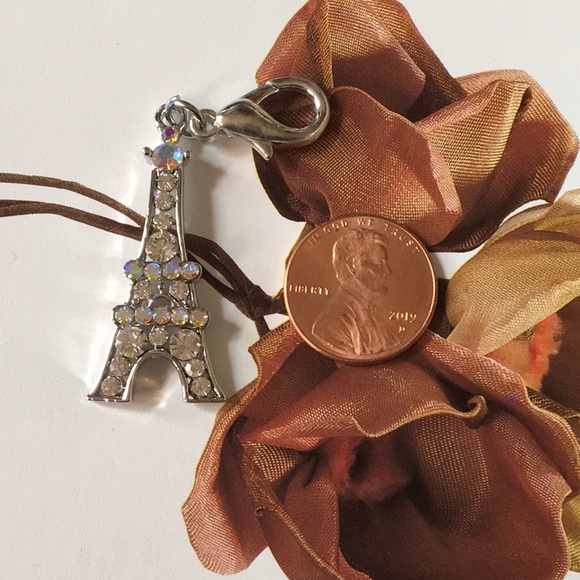 SALE -  Eiffel Tower Paris Pet Tag Zipper Purse Pull NEW Keychain - Picture 2 of 3